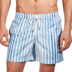 Katama EMERSON II - BRUSH STROKE IN SURF BLUE Swim Trunks XL